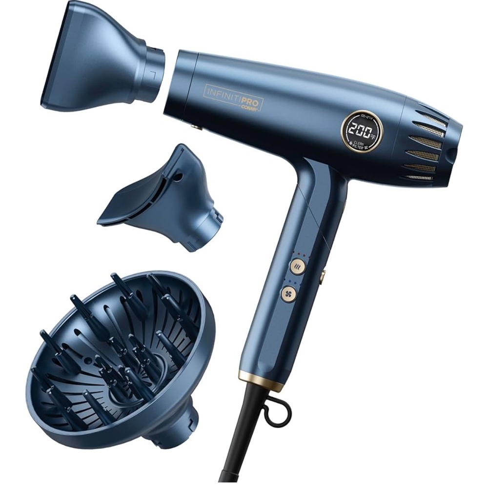 InfinitiPRO by Conair Blue Hair Dryer digitalaire 2.0 Like New